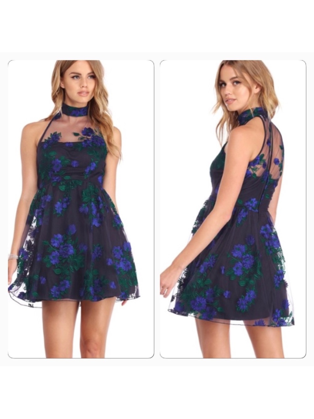 NWT Windsor Party Cocktail Prom Dress Embroidered Mesh Skater Dress / 5